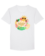Atmosfera de Vara Tricou mânecă scurtă guler larg Bărbat Skater