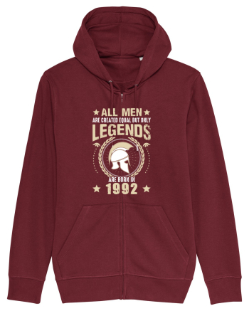 All Man Are Equal Legends Are Born In 1992 Burgundy