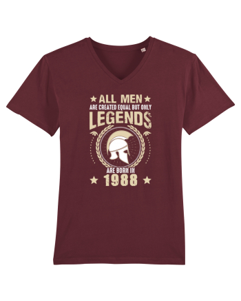 All Man Are Equal Legends Are Born In 1988 Burgundy