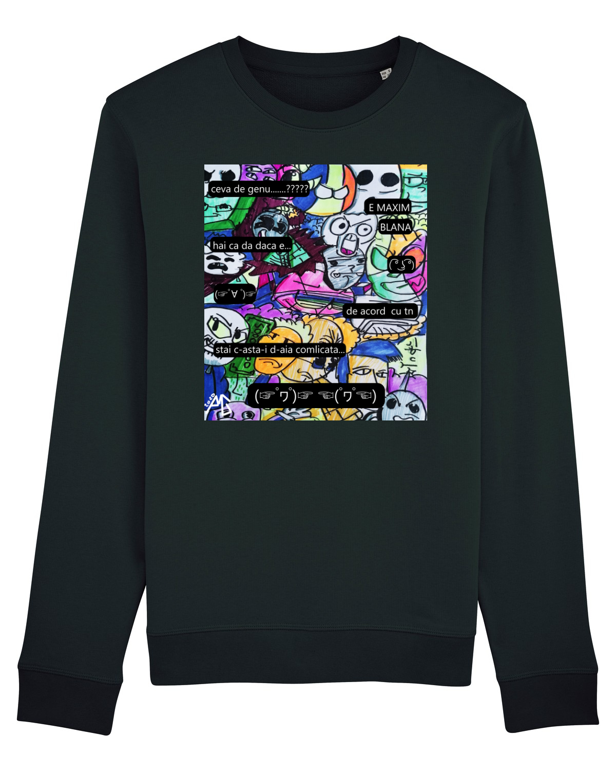 Bluză mânecă lungă Unisex Rise Black
