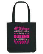 All Women Are Equal Queens Are Born In 1987 Sacoșă textilă