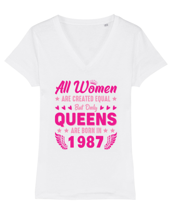 All Women Are Equal Queens Are Born In 1987 White
