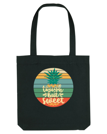 Tough But Sweet Retro Sunset Pineapple Black