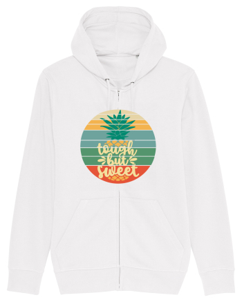 Tough But Sweet Retro Sunset Pineapple White