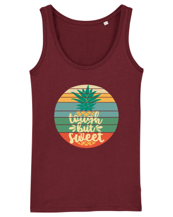 Tough But Sweet Retro Sunset Pineapple Burgundy