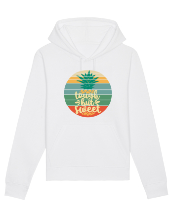 Tough But Sweet Retro Sunset Pineapple White