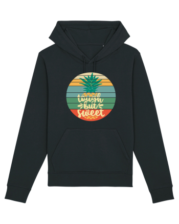 Tough But Sweet Retro Sunset Pineapple Black