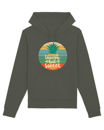 Tough But Sweet Retro Sunset Pineapple Khaki