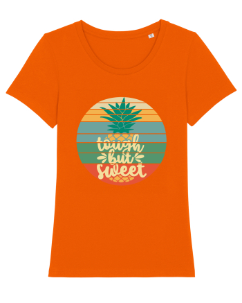 Tough But Sweet Retro Sunset Pineapple Bright Orange