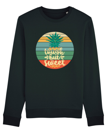 Tough But Sweet Retro Sunset Pineapple Black