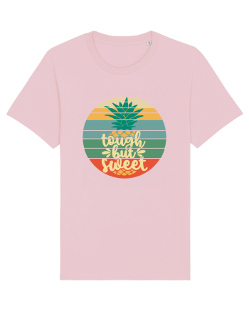 Tough But Sweet Retro Sunset Pineapple Cotton Pink