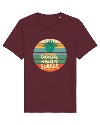 Tough But Sweet Retro Sunset Pineapple Burgundy