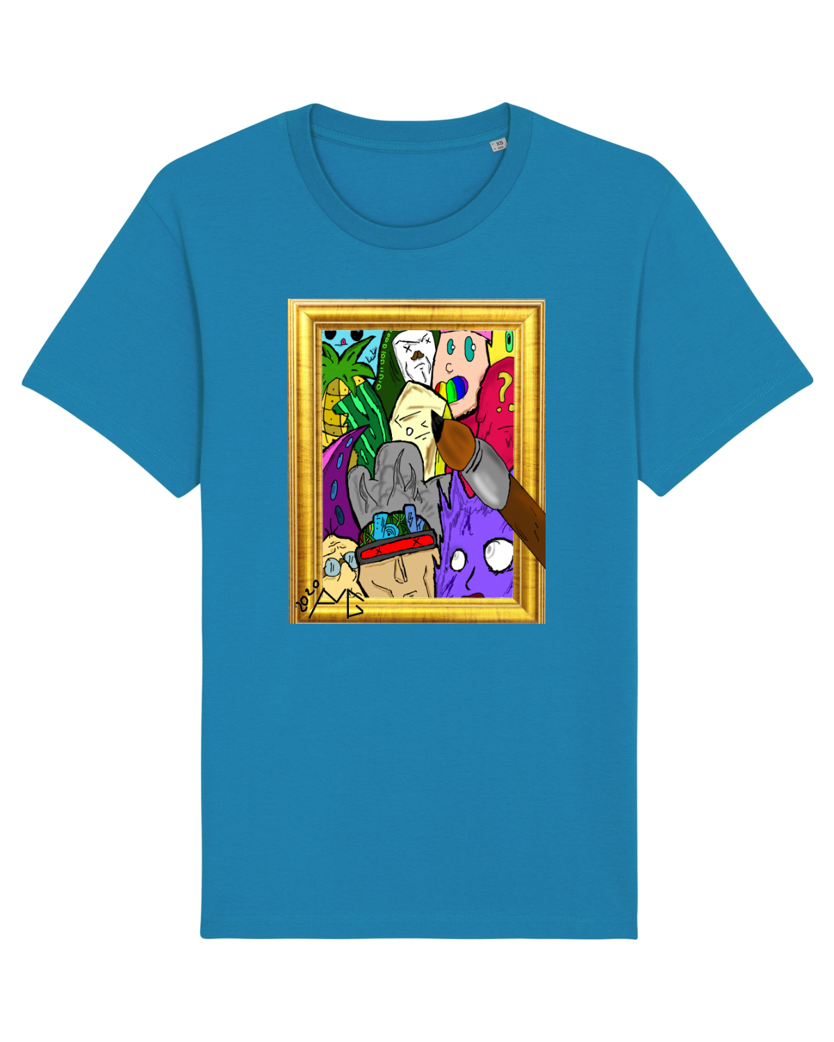 Tricou mânecă scurtă Unisex Rocker Azur