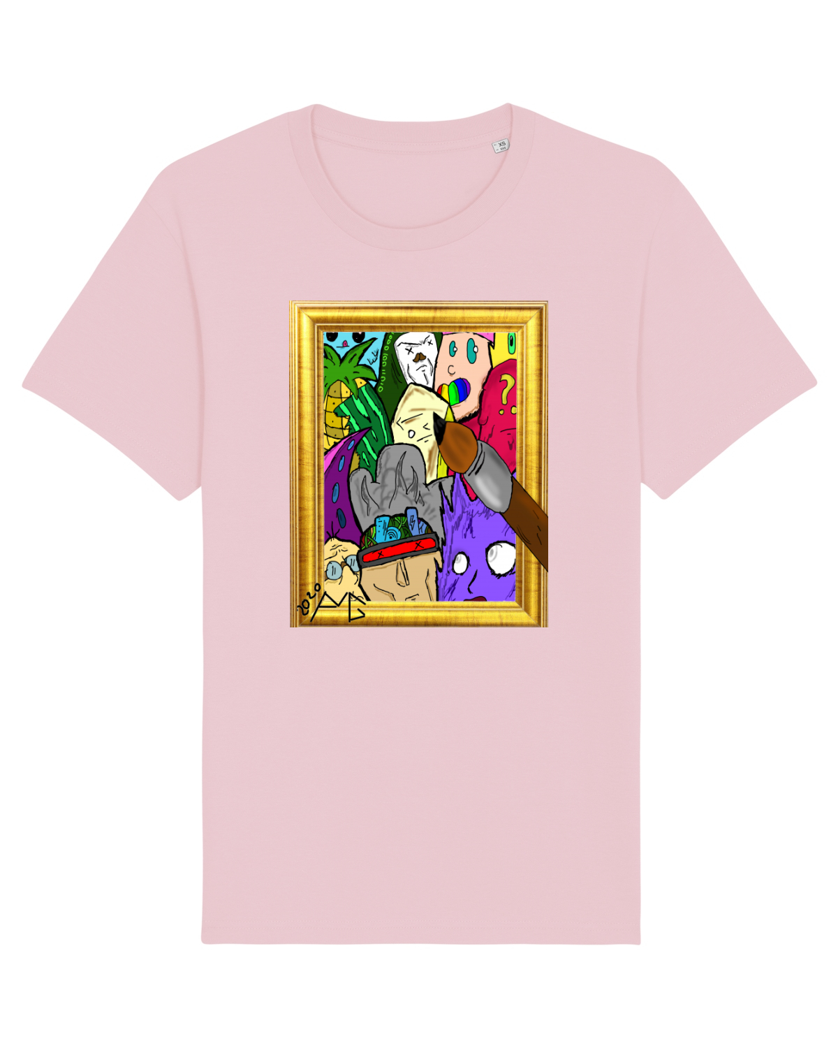 Tricou mânecă scurtă Unisex Rocker Cotton Pink