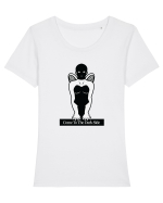 Înger cu cagulă Tricou mânecă scurtă guler larg fitted Damă Expresser