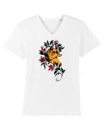 FOX drawing Tricou mânecă scurtă guler V Bărbat Presenter
