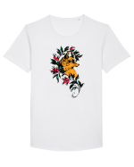 FOX drawing Tricou mânecă scurtă guler larg Bărbat Skater