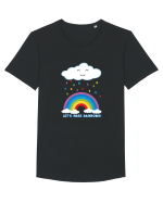 Let's make rainbows. Tricou mânecă scurtă guler larg Bărbat Skater