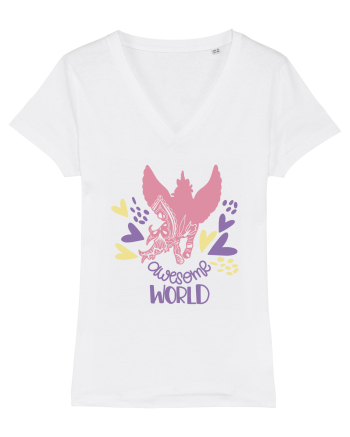 Awesome World Of Unicorns White