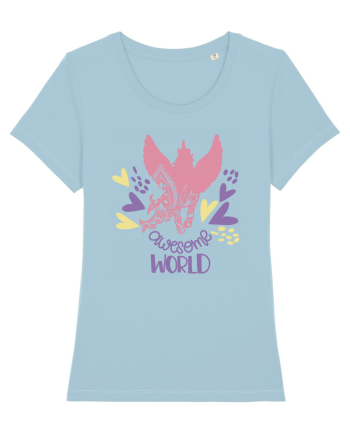 Awesome World Of Unicorns Sky Blue
