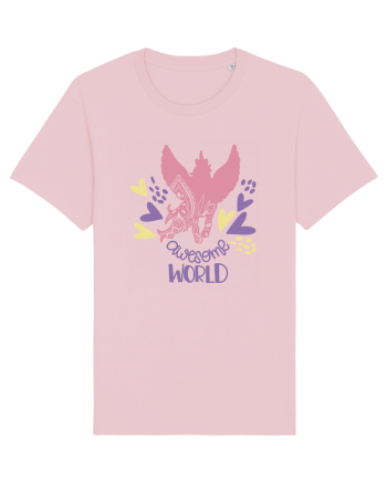 Awesome World Of Unicorns Cotton Pink