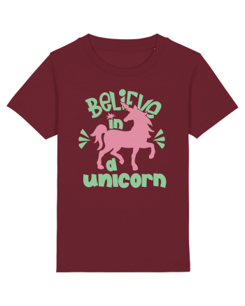Believe In A Unicorn Burgundy