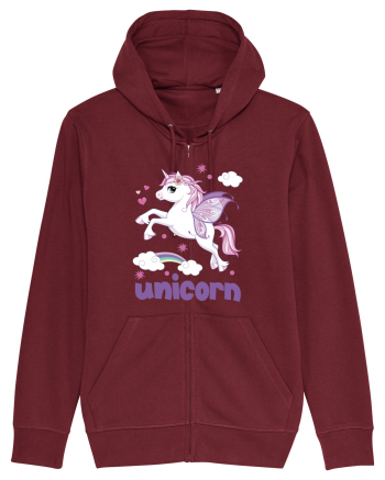 Rainbow Unicorn Burgundy