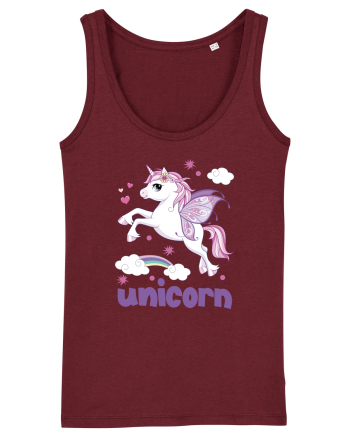 Rainbow Unicorn Burgundy