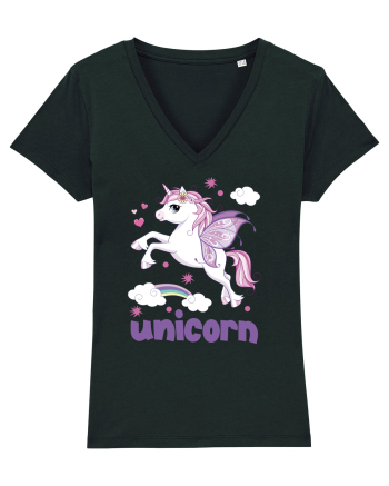 Rainbow Unicorn Black