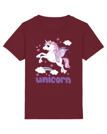 Rainbow Unicorn Burgundy