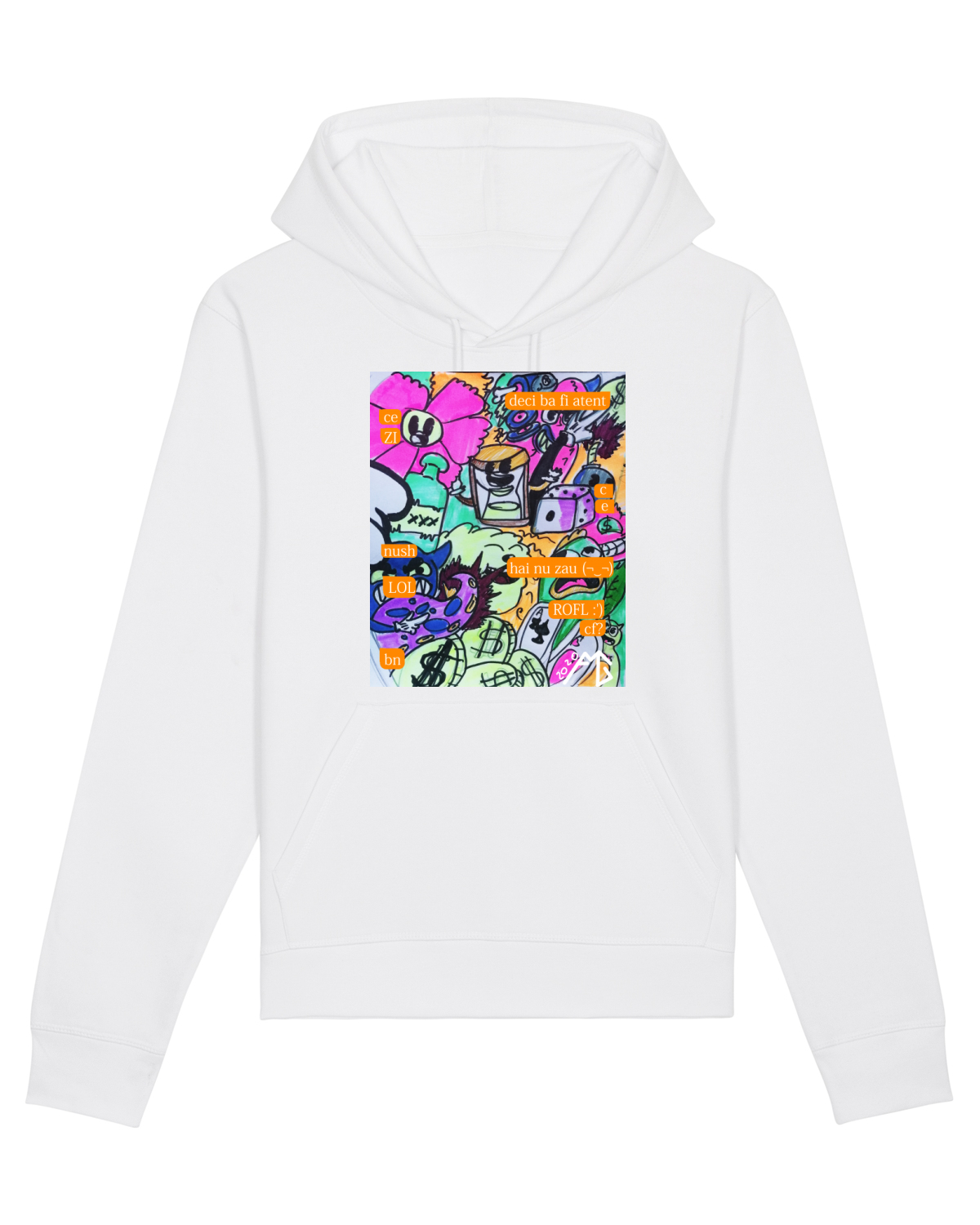 Hanorac Unisex Drummer White