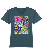 Chat Tricou mânecă scurtă guler V Bărbat Presenter