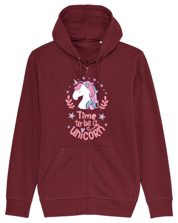 Time To Be A Unicorn Burgundy