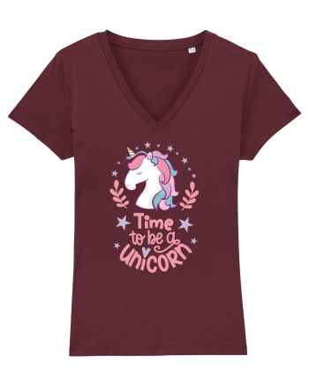 Time To Be A Unicorn Burgundy
