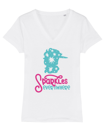 Unicorn Sparkles Everywhere White