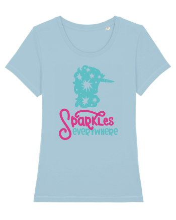 Unicorn Sparkles Everywhere Sky Blue