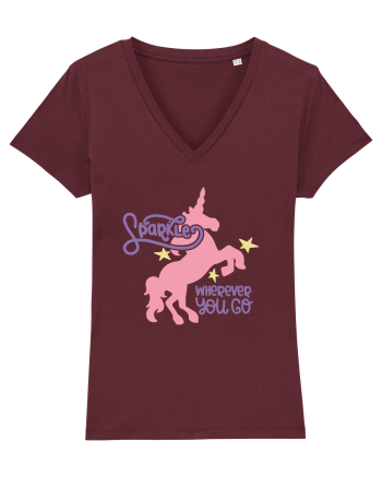 Unicorn Sparkles Wherever You Go Burgundy