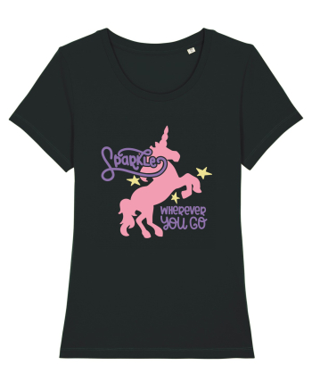 Unicorn Sparkles Wherever You Go Black