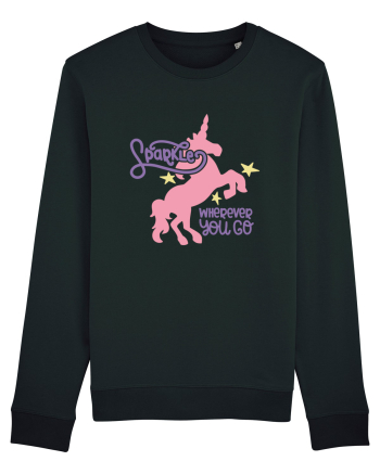 Unicorn Sparkles Wherever You Go Black