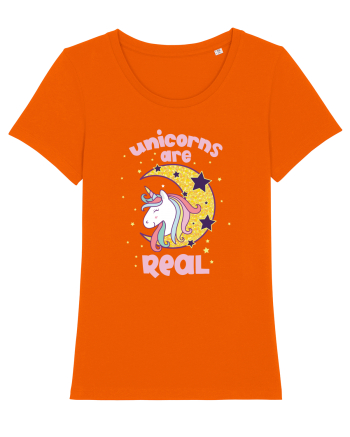 Unicorns Are Real Bright Orange