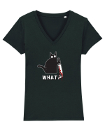 Crazy Killer Cat  Tricou mânecă scurtă guler V Damă Evoker