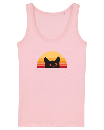 Retro Cat  Cotton Pink