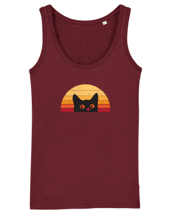 Retro Cat  Burgundy