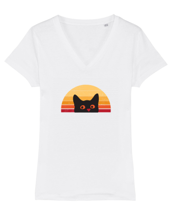 Retro Cat  White