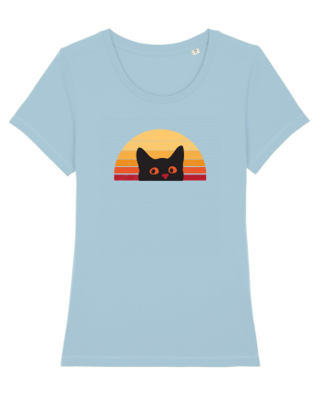 Retro Cat  Sky Blue