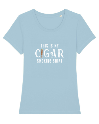 My Cigar smoking shirt. Sky Blue