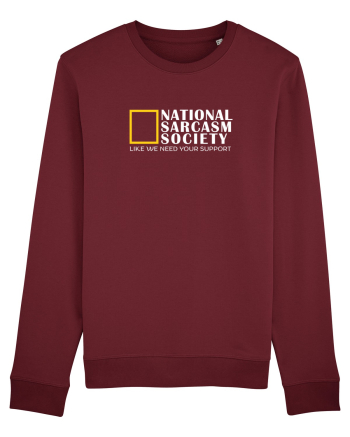 National Sarcasm  Society Burgundy