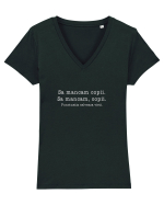 Punctuatia salveaza vieti Tricou mânecă scurtă guler V Damă Evoker