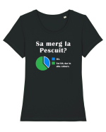 Sa merg la PESCUIT Tricou mânecă scurtă guler larg fitted Damă Expresser