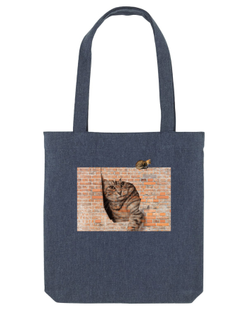 Cats on walls  Midnight Blue